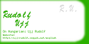 rudolf ujj business card